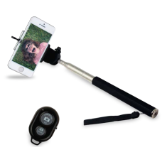 Mango "palo" telescópico 1 metro para Selfies con mando bluetooth negro GSC